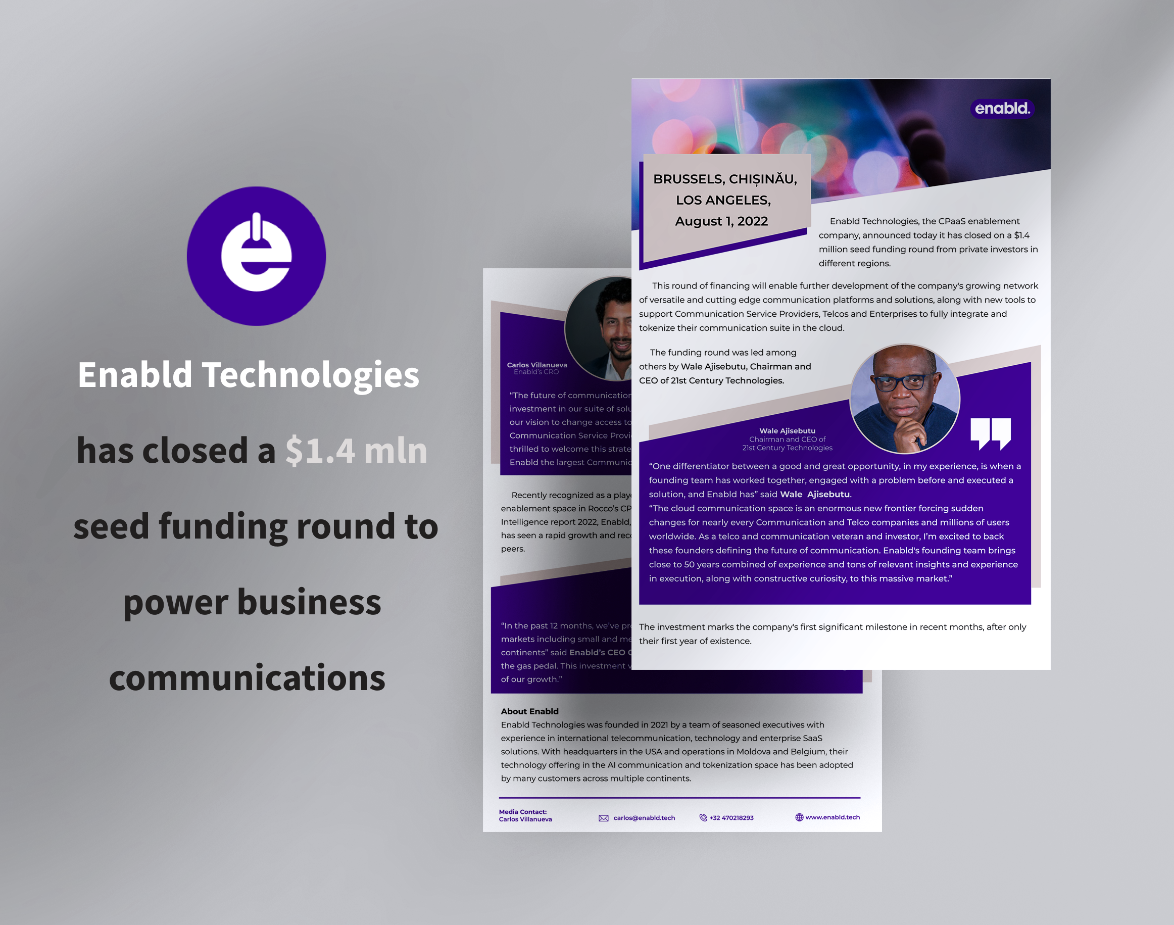 Enabld has closed a $1.4 million seed funding round to power business communications